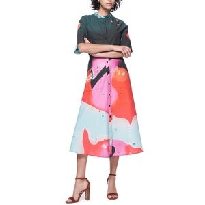 The Kit Cobie Shirtdress Paint All Over Me Colorful Abstract Women's Skirt, 10